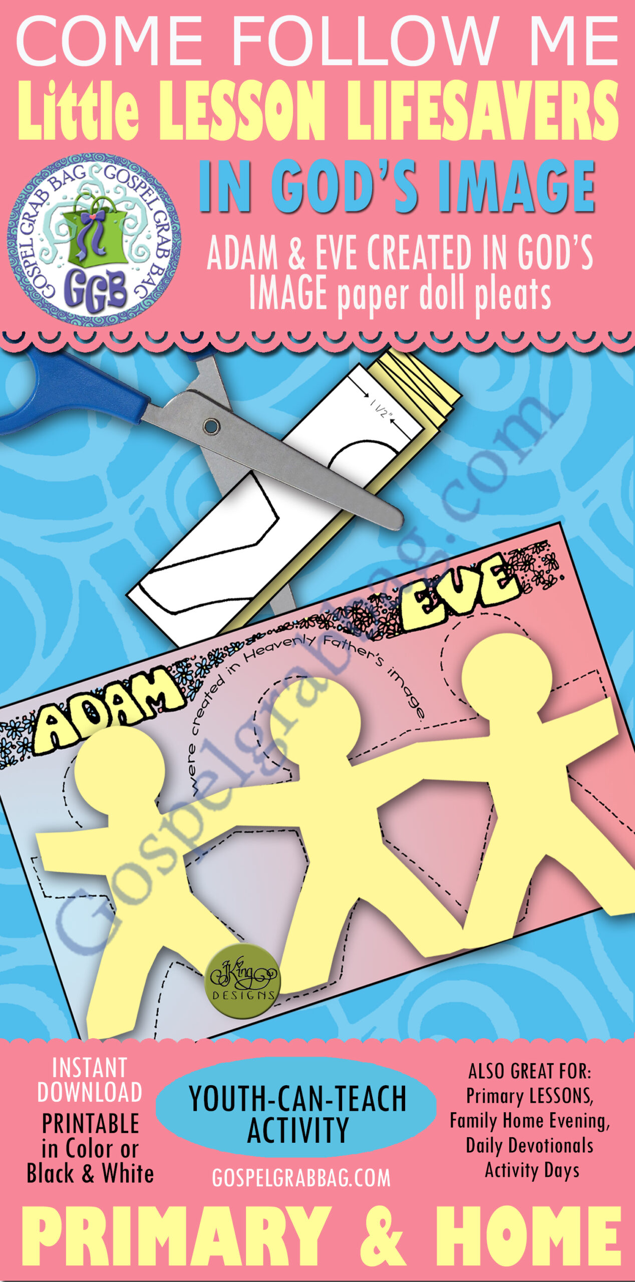 ADAM AND EVE paper doll pleats - Sunbeam & Nursery