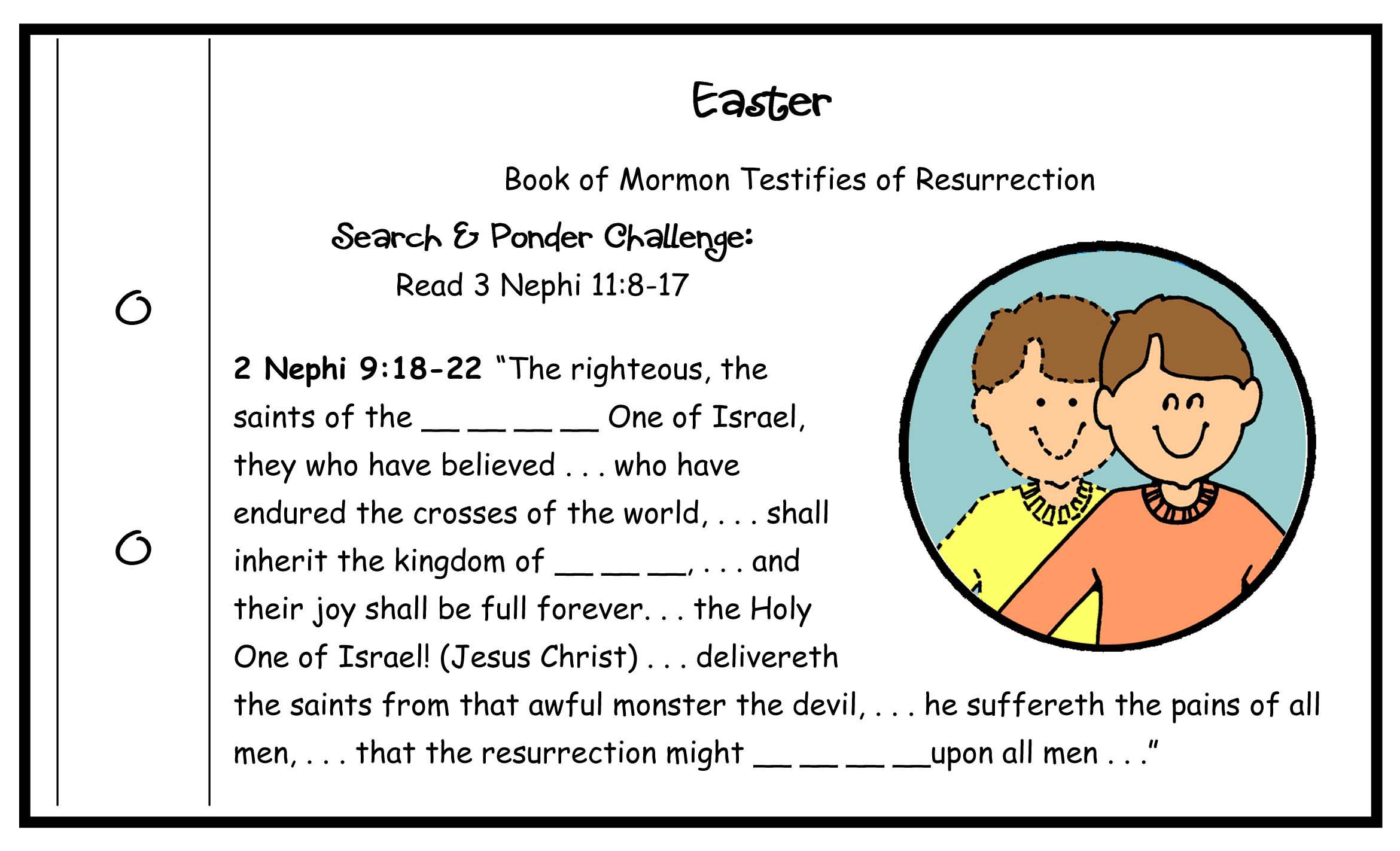 Resurrection Book of Mormon - Easter scripture: 2 Nephi 9:18-22