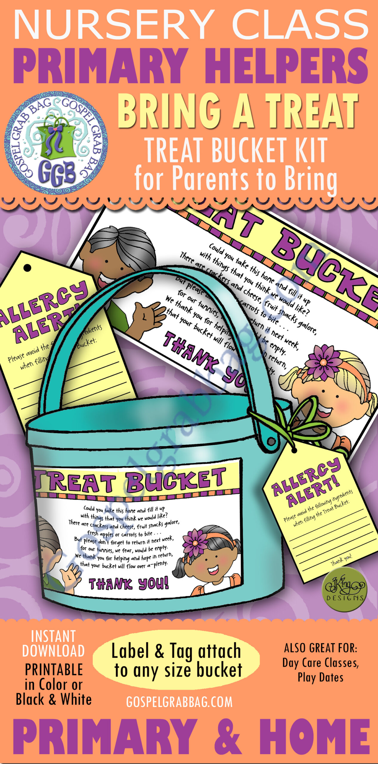 Nursery - Pre-school TREAT BUCKET label