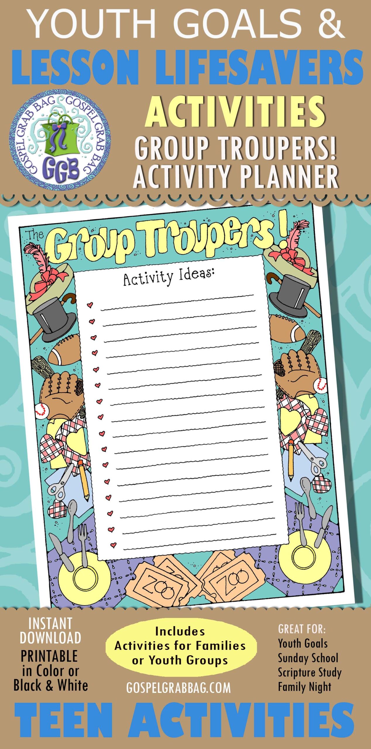 ACTIVITY IDEAS Group Troupers! planner