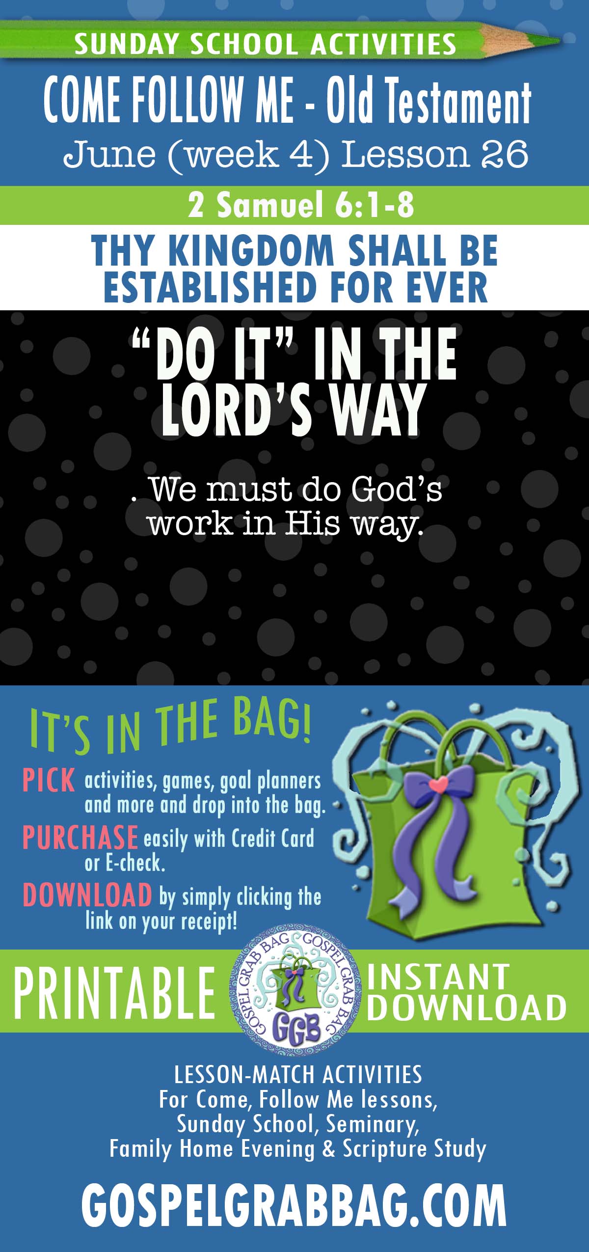 Sunday School Lesson “Thy Kingdom Shall Be Established for Ever” Come Follow Me June (week 4) Lesson 26 (out of 52)