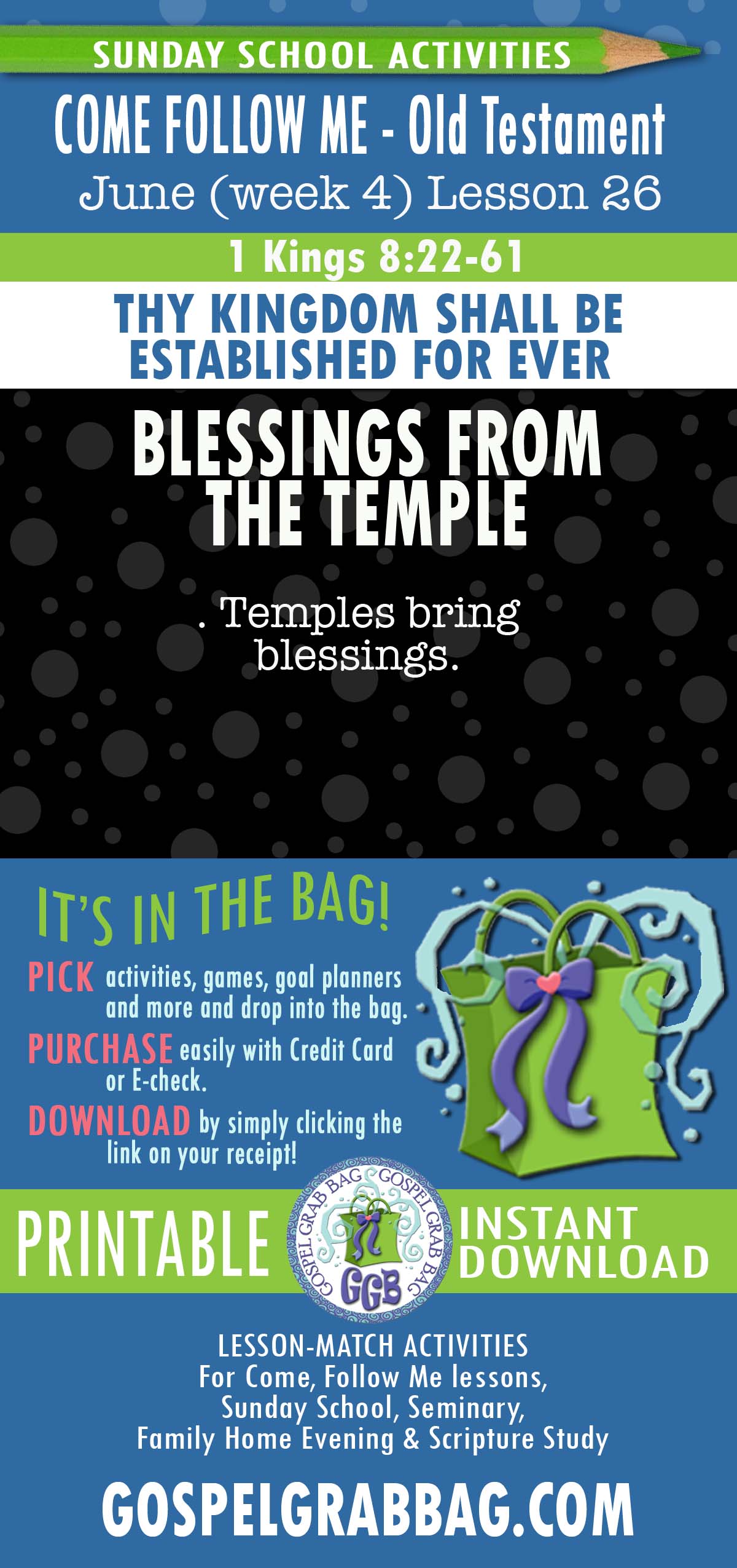 Sunday School Lesson “Thy Kingdom Shall Be Established for Ever” Come Follow Me June (week 4) Lesson 26 (out of 52)