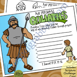 David & Goliath LESSON LIFESAVER ACTIVITY: My Personal Goliaths Prayer Journal