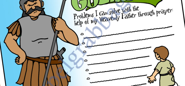 David & Goliath LESSON LIFESAVER ACTIVITY: My Personal Goliaths Prayer Journal