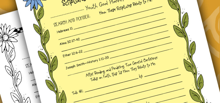 CREATE FAITH with this goal planner form for youth