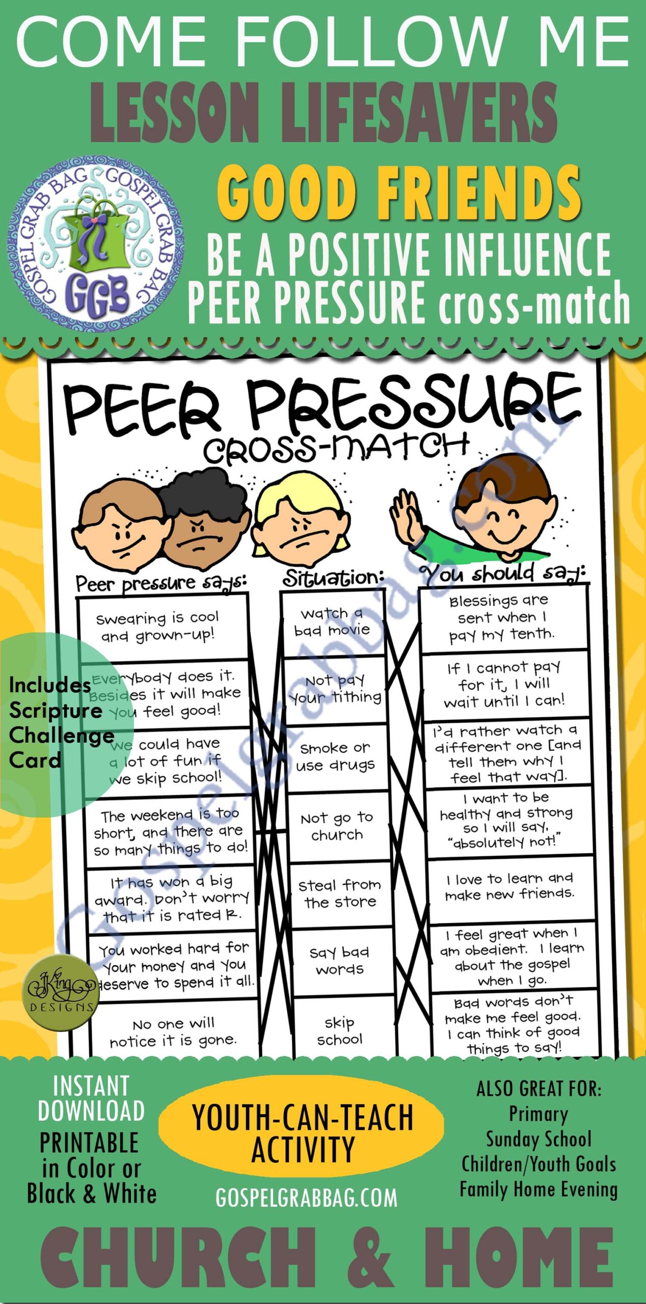 FRIENDS INFLUENCE peer pressure activity