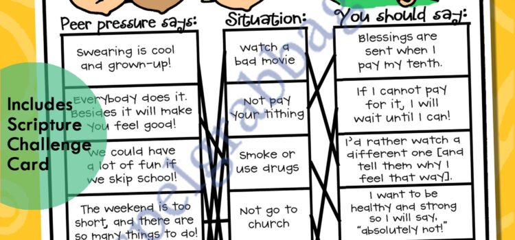 FRIENDS INFLUENCE peer pressure activity