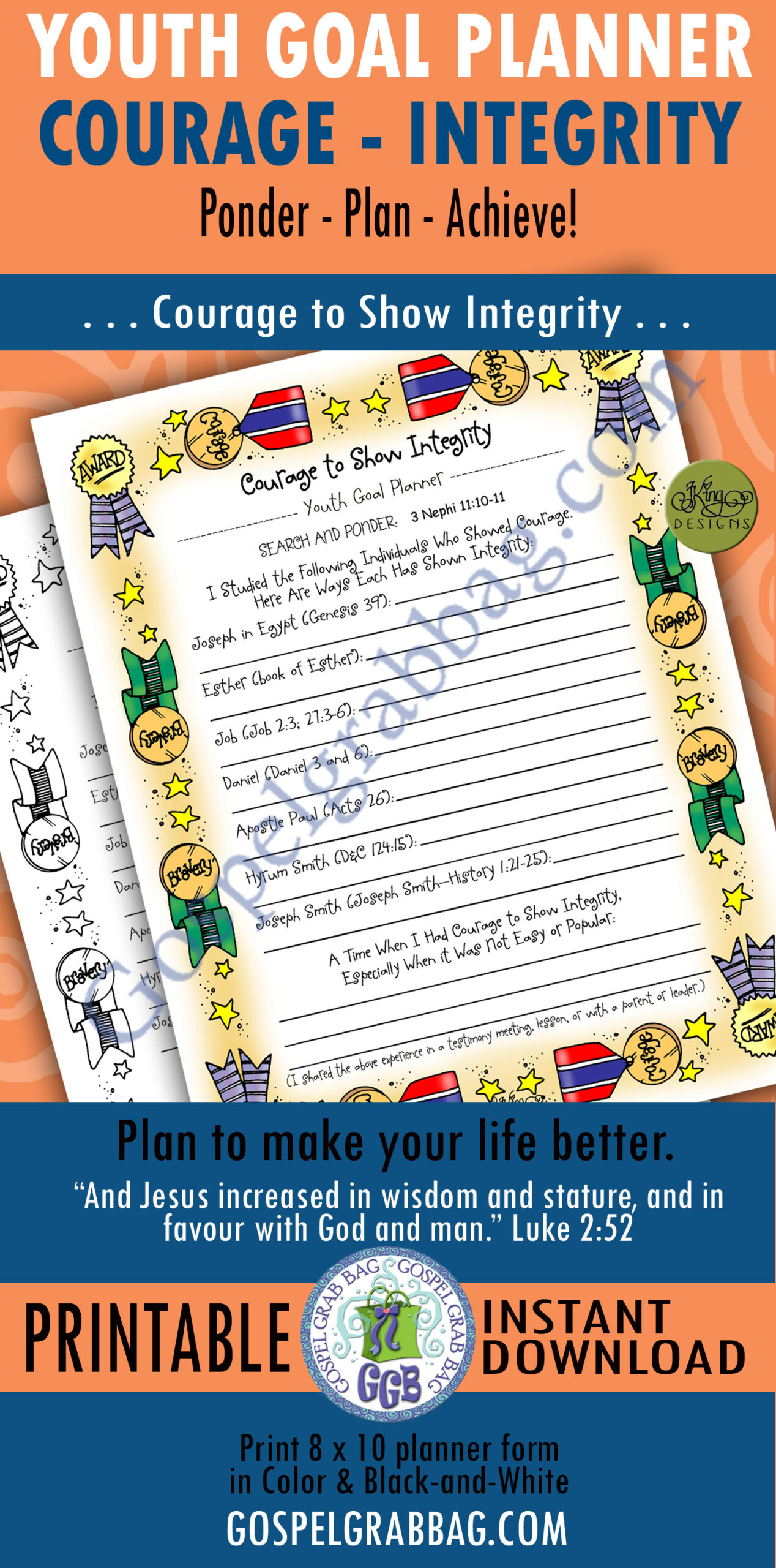 Courage to Show Integrity PLANNER