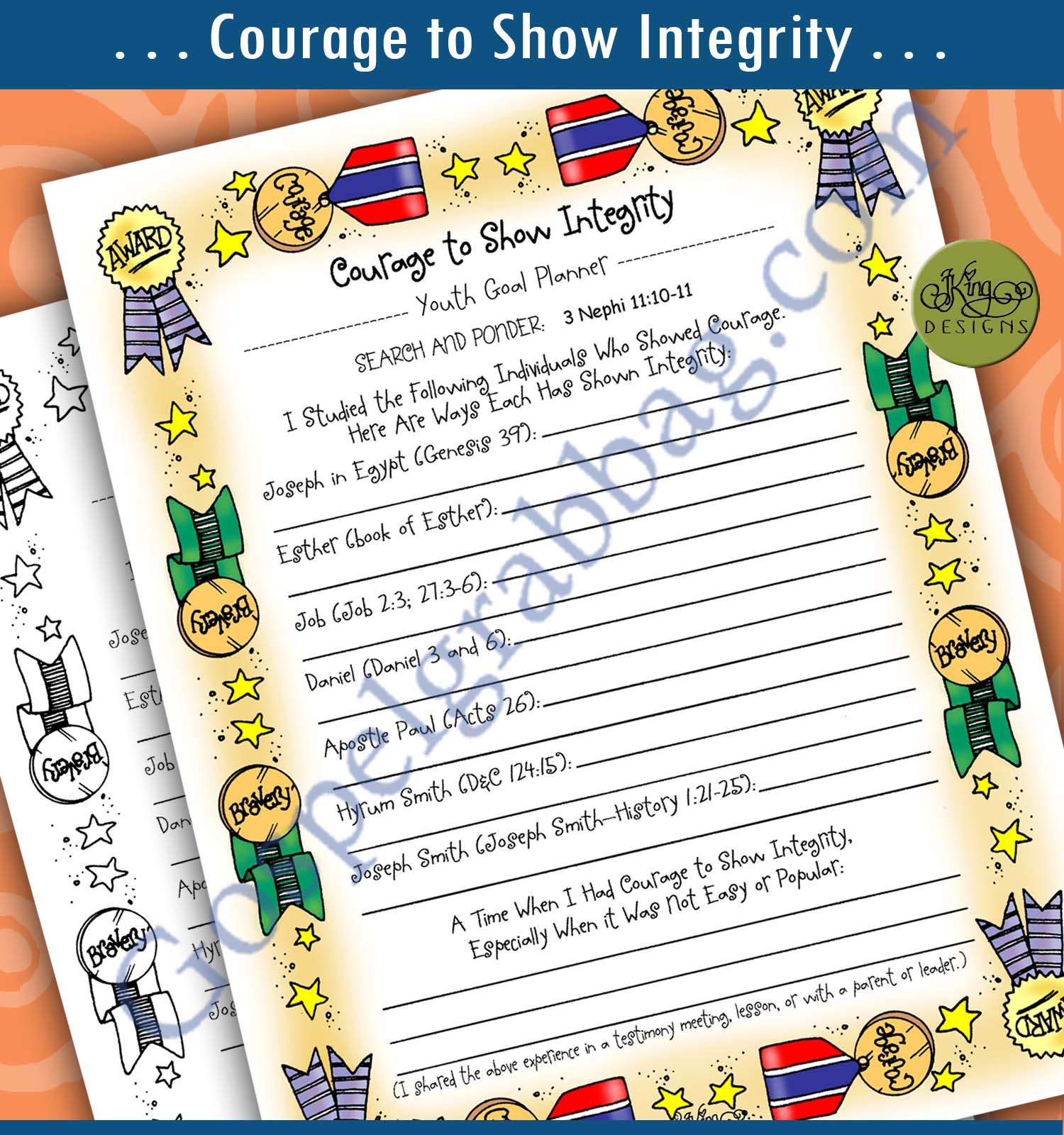 Youth activity to study those in the scriptures with courage