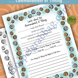 TITHING planner activity for lesson on commandments