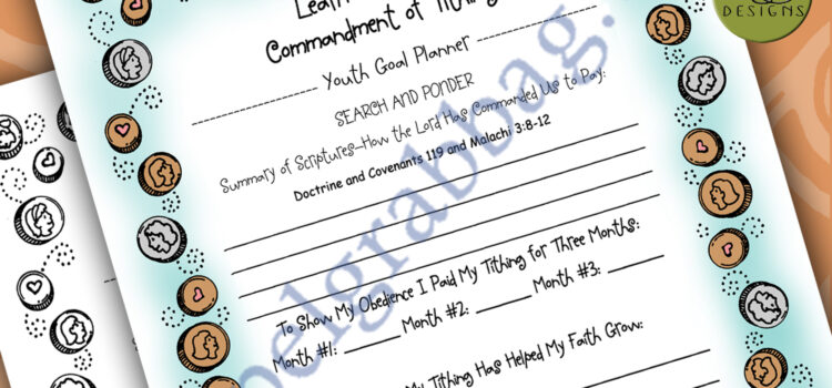 TITHING planner activity for lesson on commandments