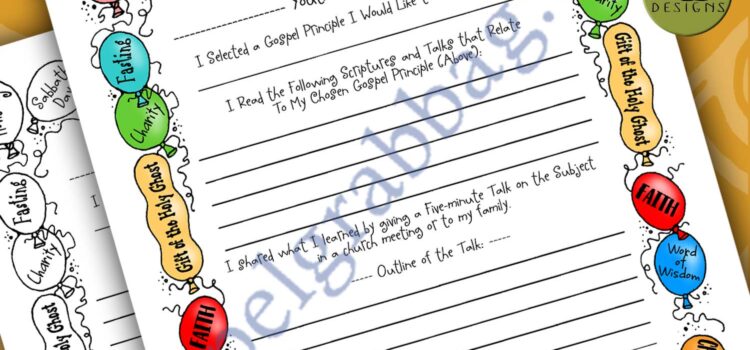 Gospel Principle Goal Planner