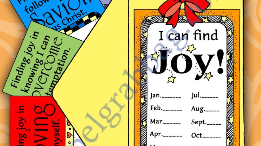 HAPPINESS Activity: I can find joy! monthly time capsule