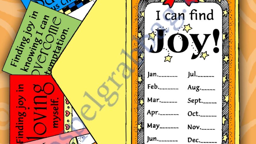 HAPPINESS Activity: I can find joy! monthly time capsule