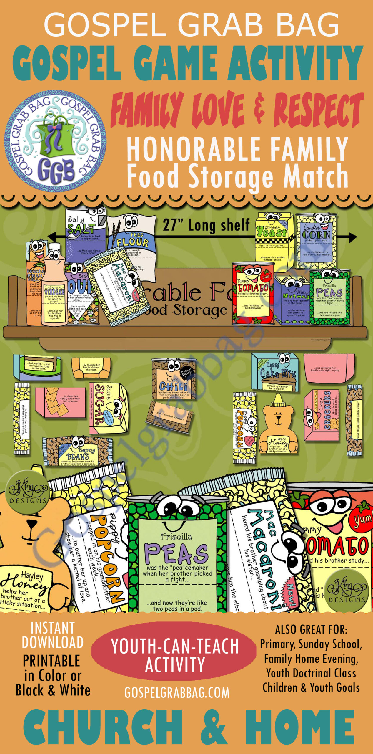 Honorable Family food storage match game