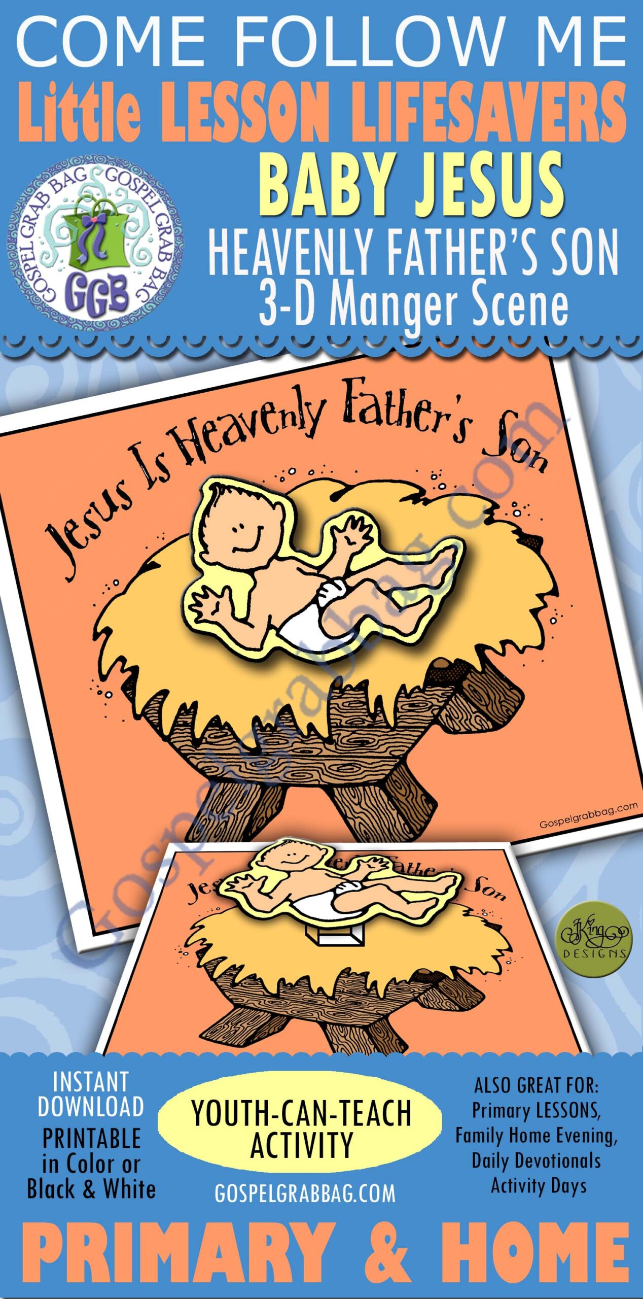 ACTIVITY: Baby Jesus in Cradle ACTIVITY Christmas - Nursery Ages 1-5