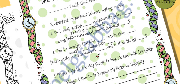 Youth Goal Planner on repentance and change