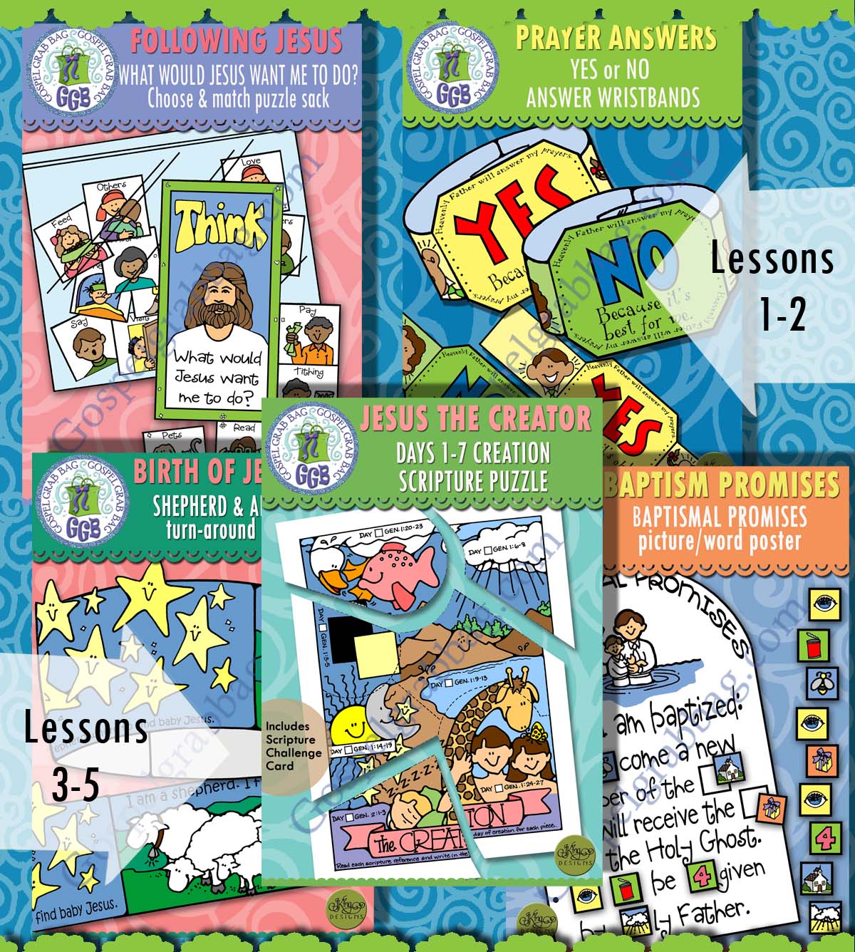 Ages 4-7 LESSON ACTIVITIES New Testament Come Follow Me Bundle for January