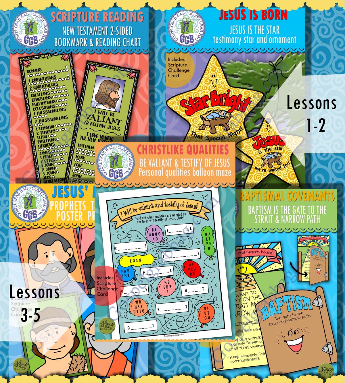 Ages 8-11 LESSON ACTIVITIES New Testament Come Follow Me Bundle for January