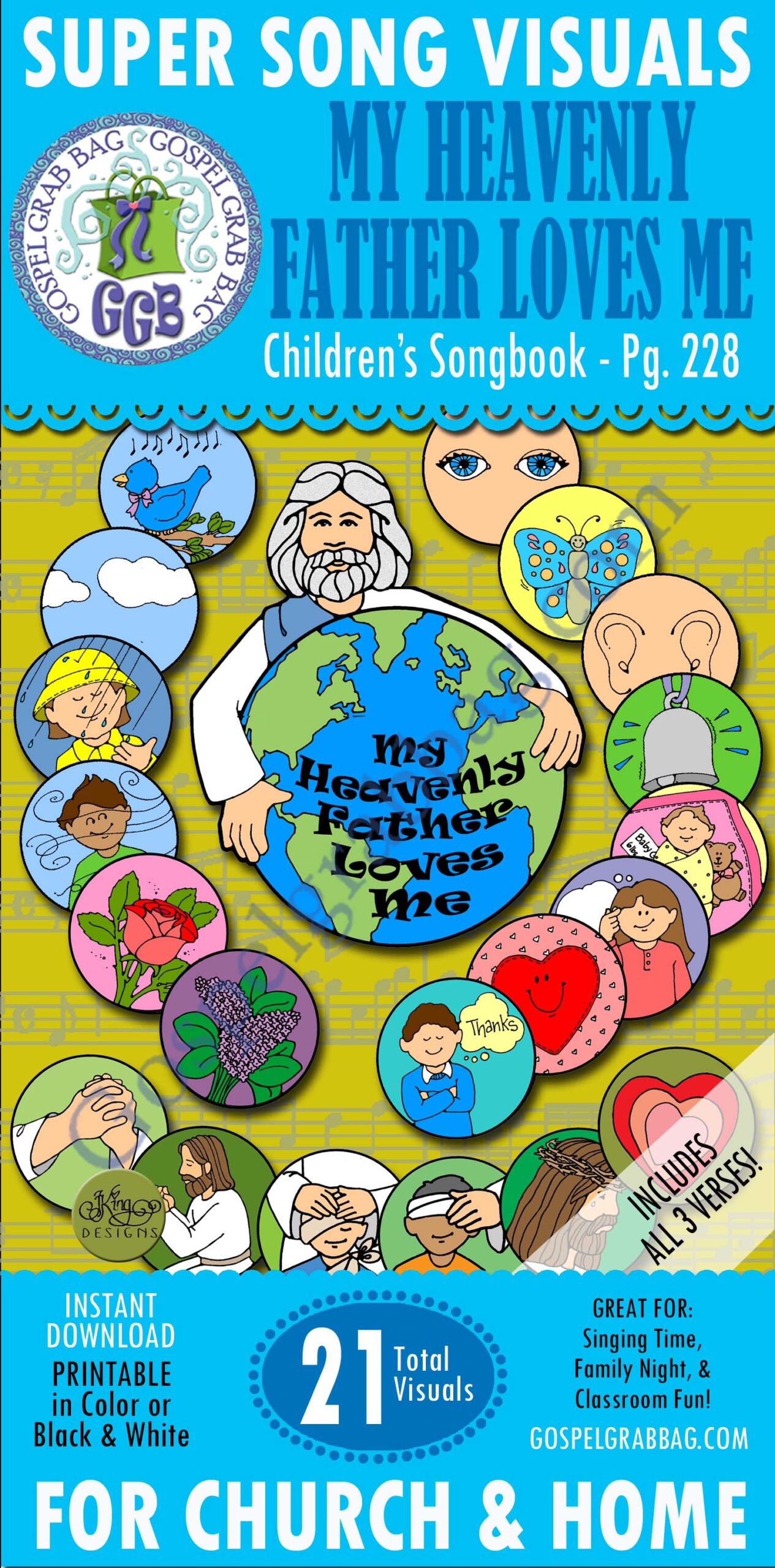 My Heavenly Father Loves Me SONG VISUALS Children's Songbook p. 228