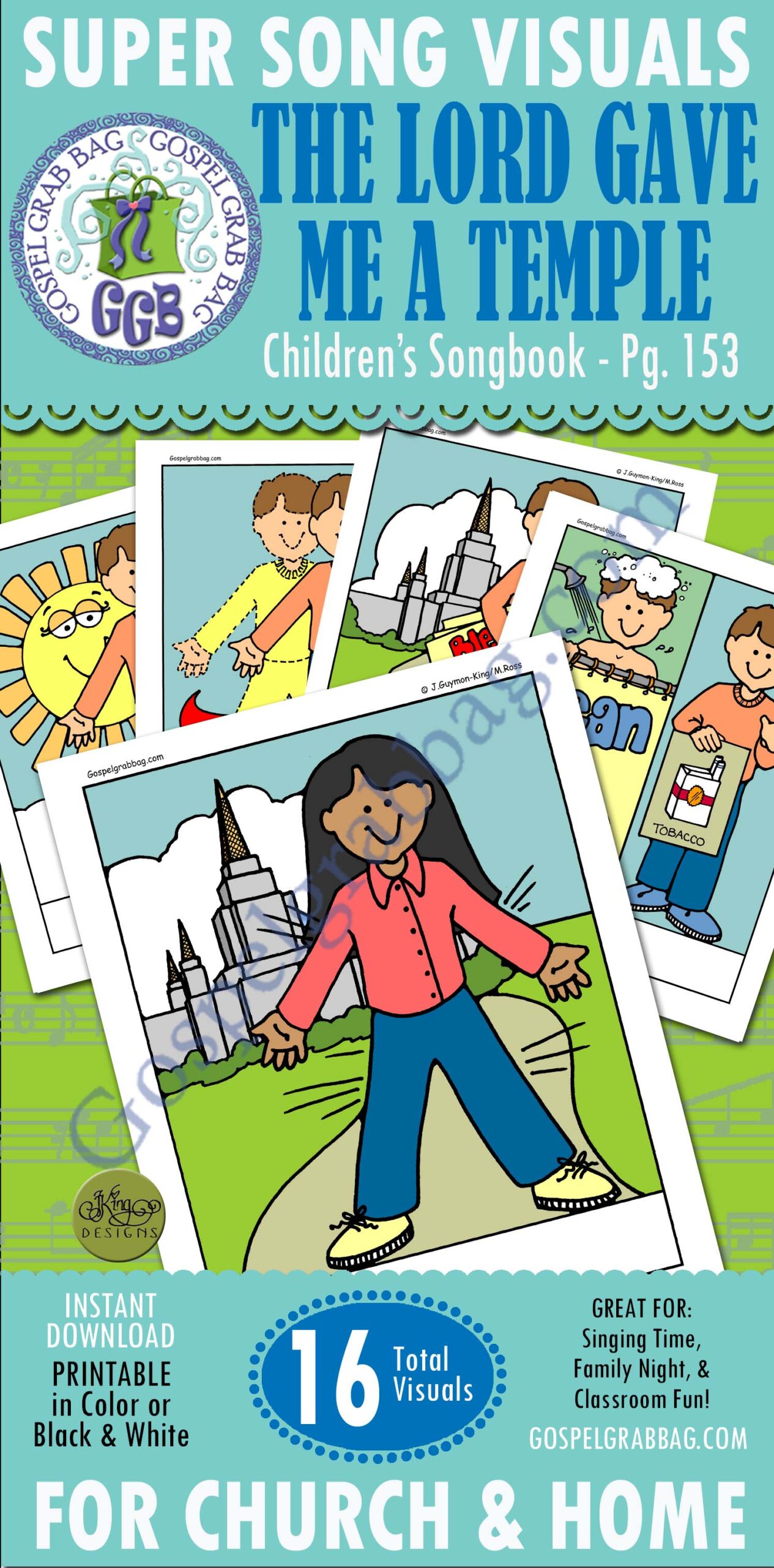 The Lord Gave Me a Temple SONG VISUALS Children's Songbook p. 153