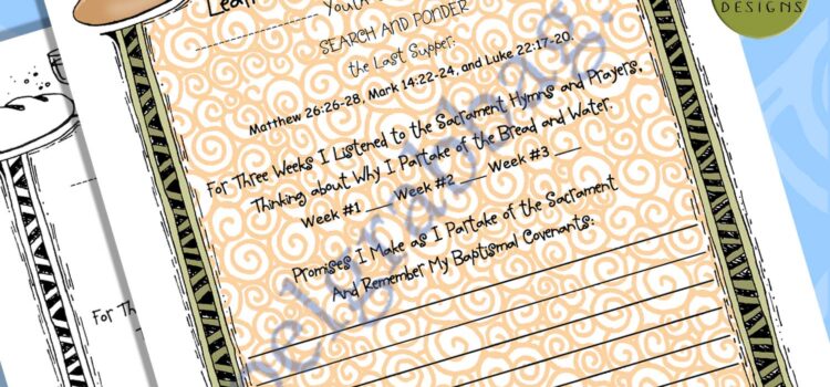 "Learn More About the Sacrament" Youth Goal Planner
