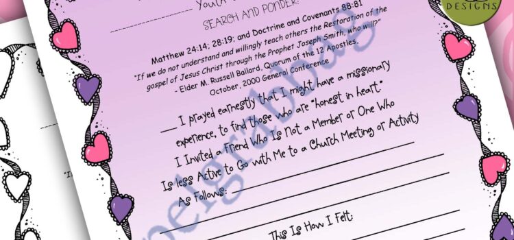 YOUTH GOAL PLANNER "Pray for a Missionary Experience"