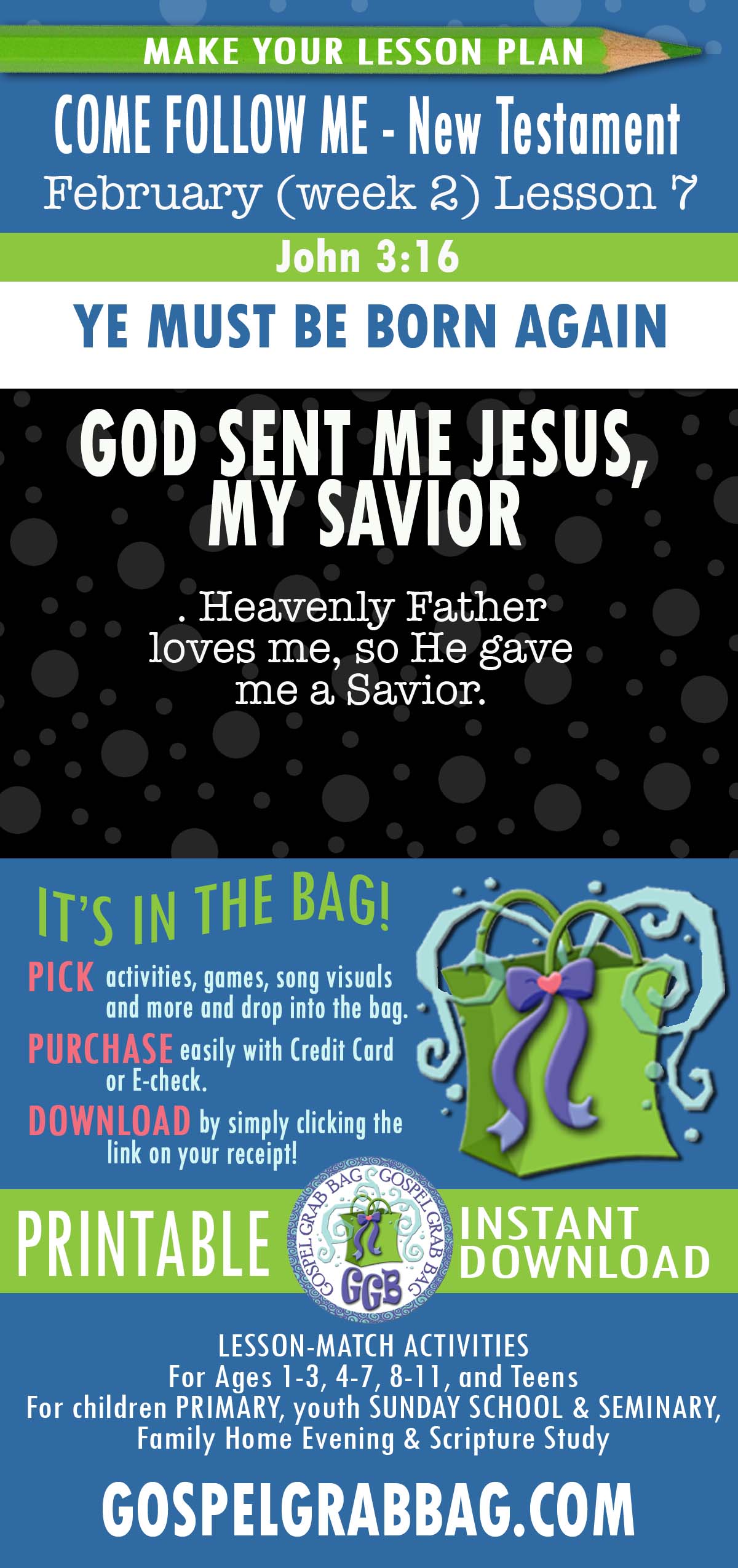 "Ye Must Be Born Again" LESSON ACTIVITIES 
