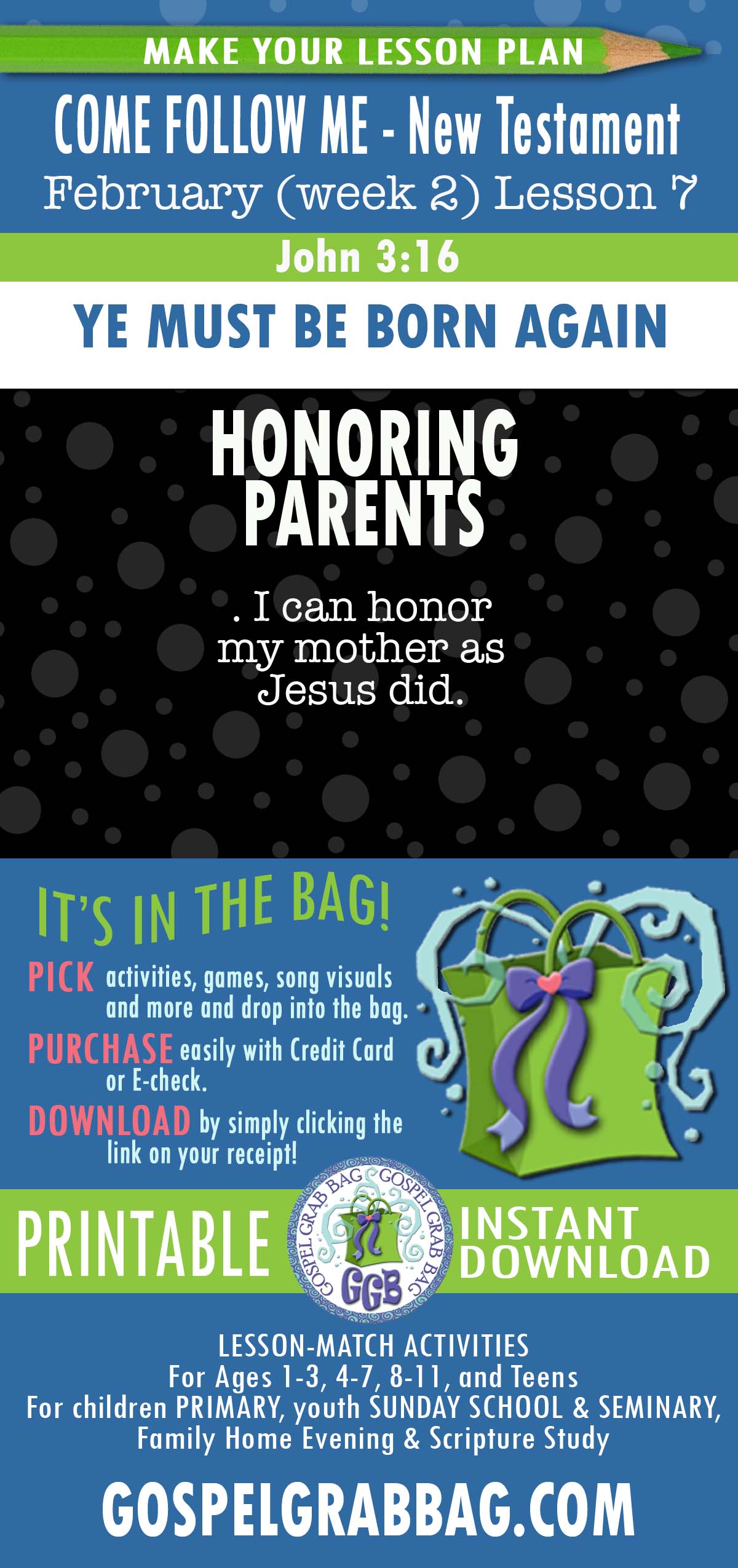 "Ye Must Be Born Again" LESSON ACTIVITIES 