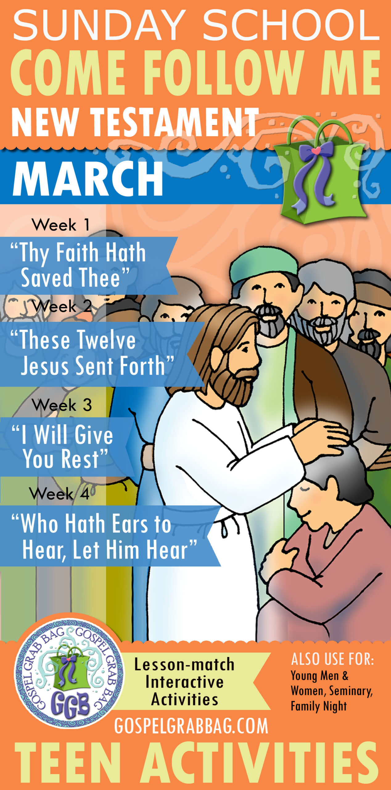 Sunday School Activities Come Follow Me, March New Testament