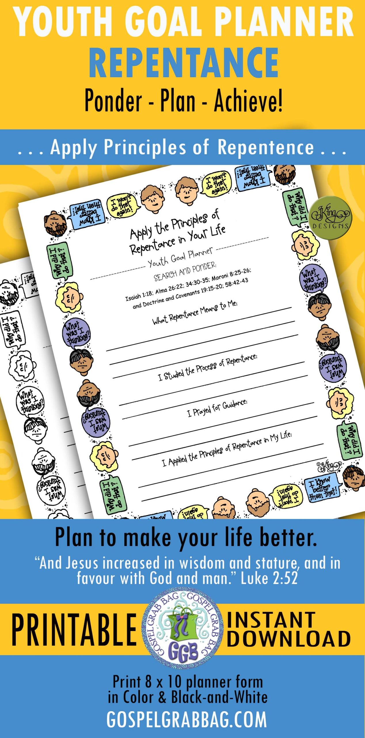 REPENTANCE Youth Goal Planner