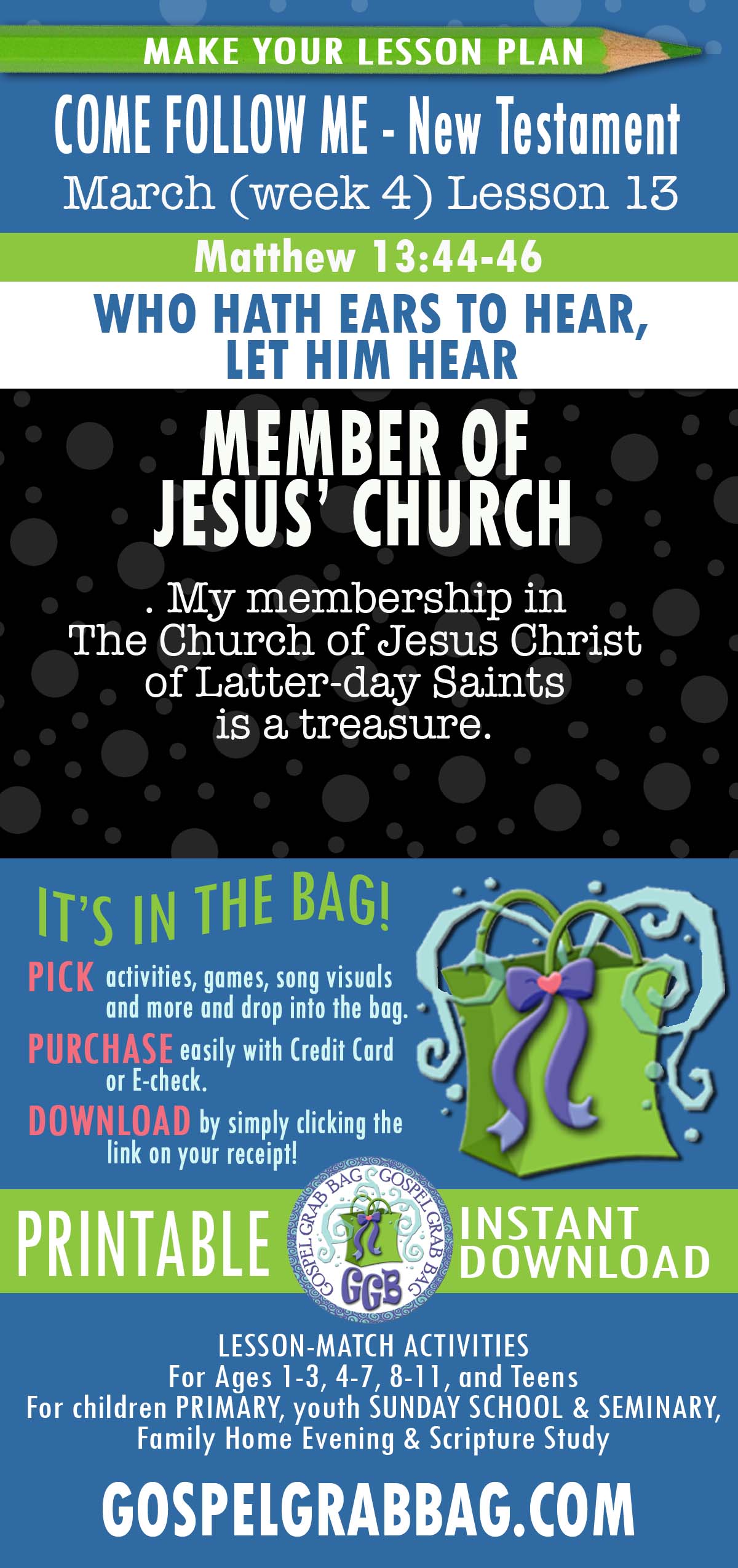 Come Follow Me - New Testament - March Lesson Helps