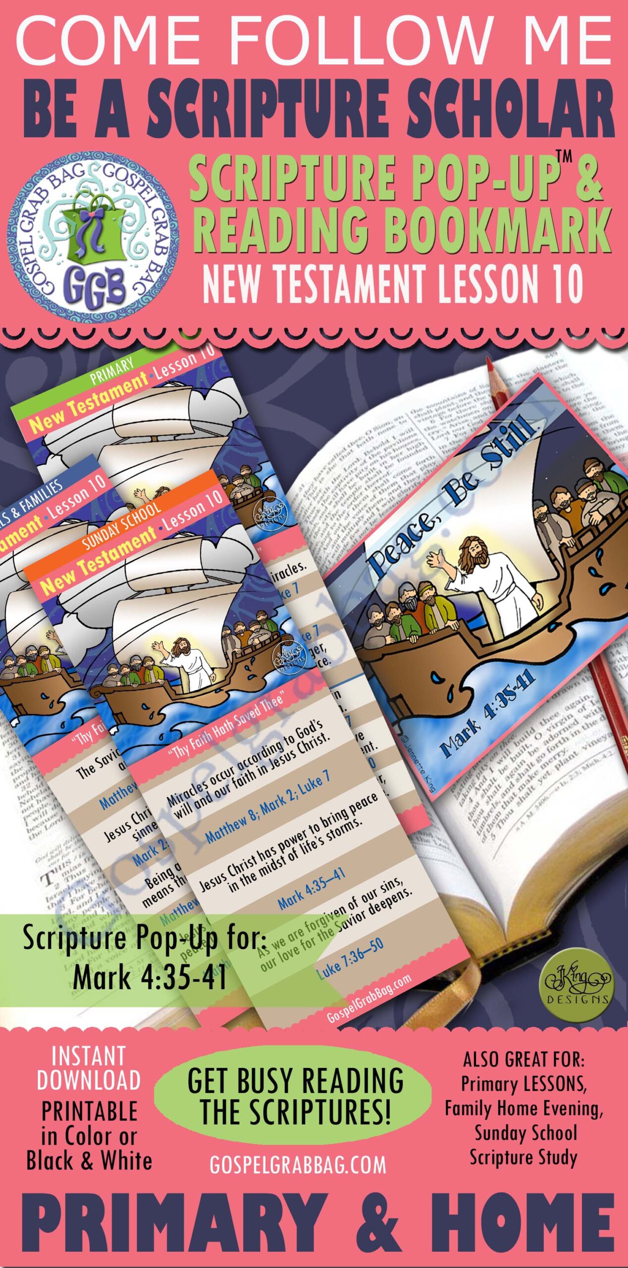 Scripture Scholars For Come Follow Me Activities "Thy Faith Hath Saved Thee"