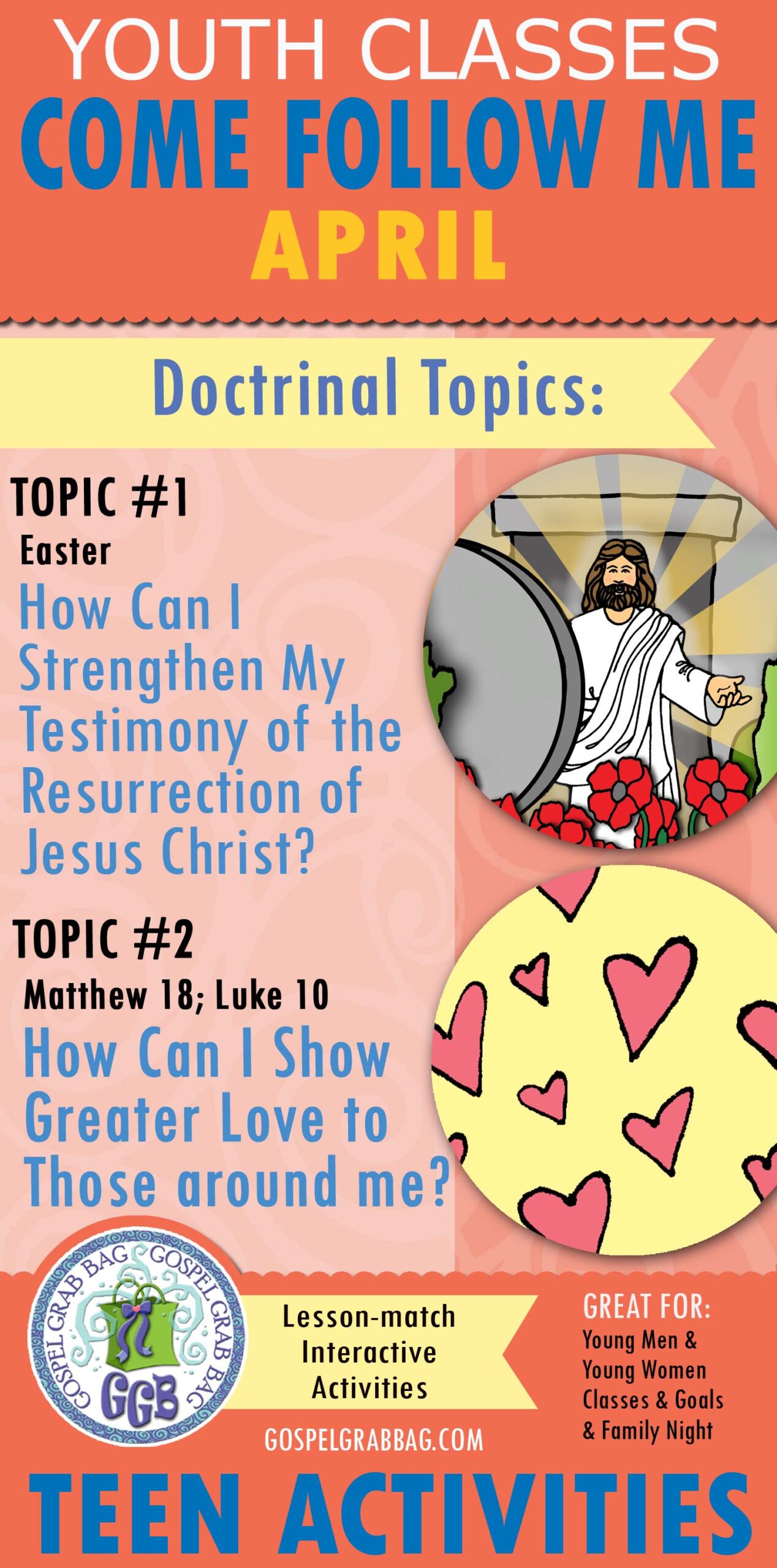 ACTIVITIES FOR Youth Doctrinal Classes - New Testament - April