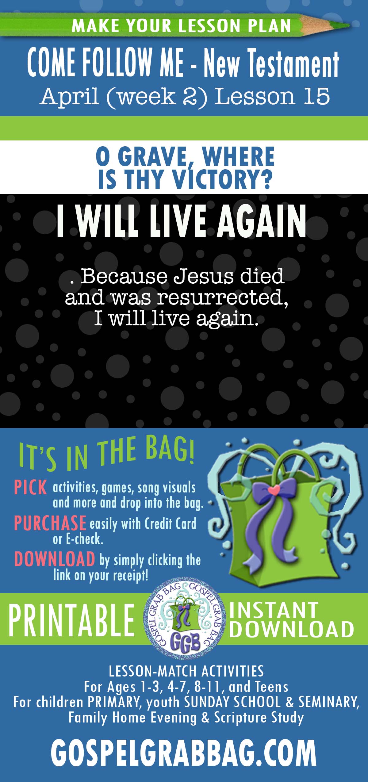 “O Grave, Where Is Thy Victory?” Lesson Activities for Come Follow Me - New Testament April