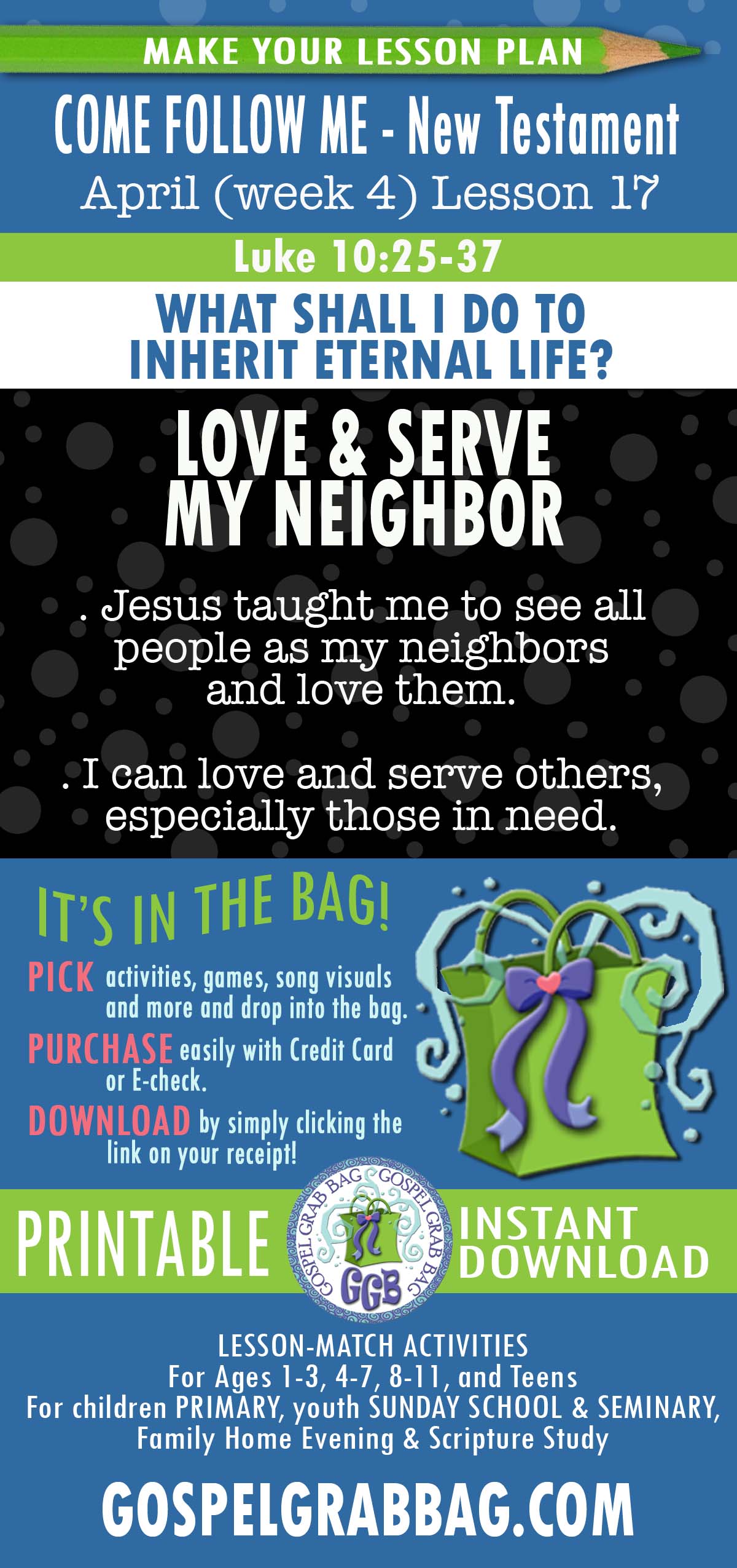 Come Follow Me Lesson Activities for “What Shall I Do to Inherit Eternal Life?”