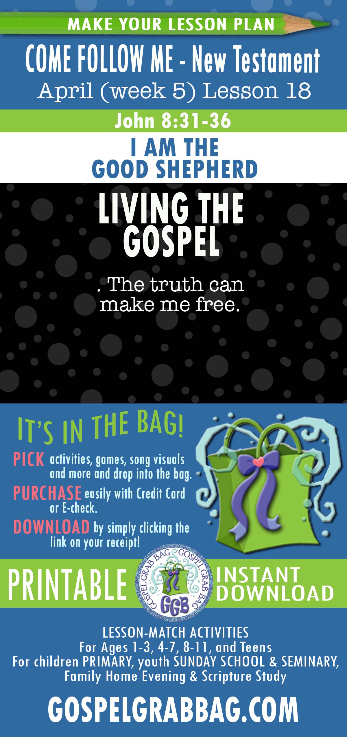 Lesson Activities for “I Am the Good Shepherd” Come Follow Me