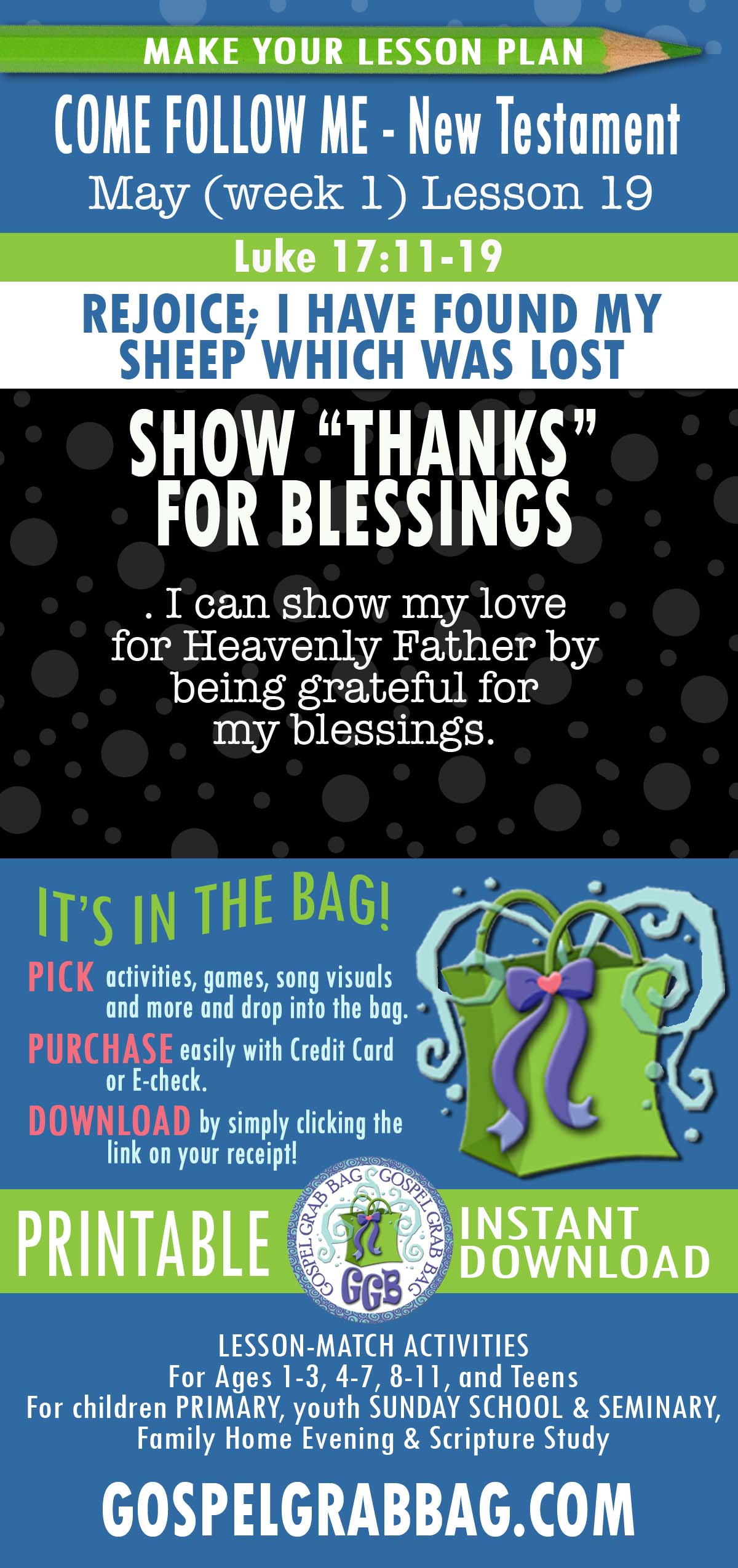 ACTIVITIES FOR “Rejoice with Me; for I have Found My Sheep Which Was Lost?”