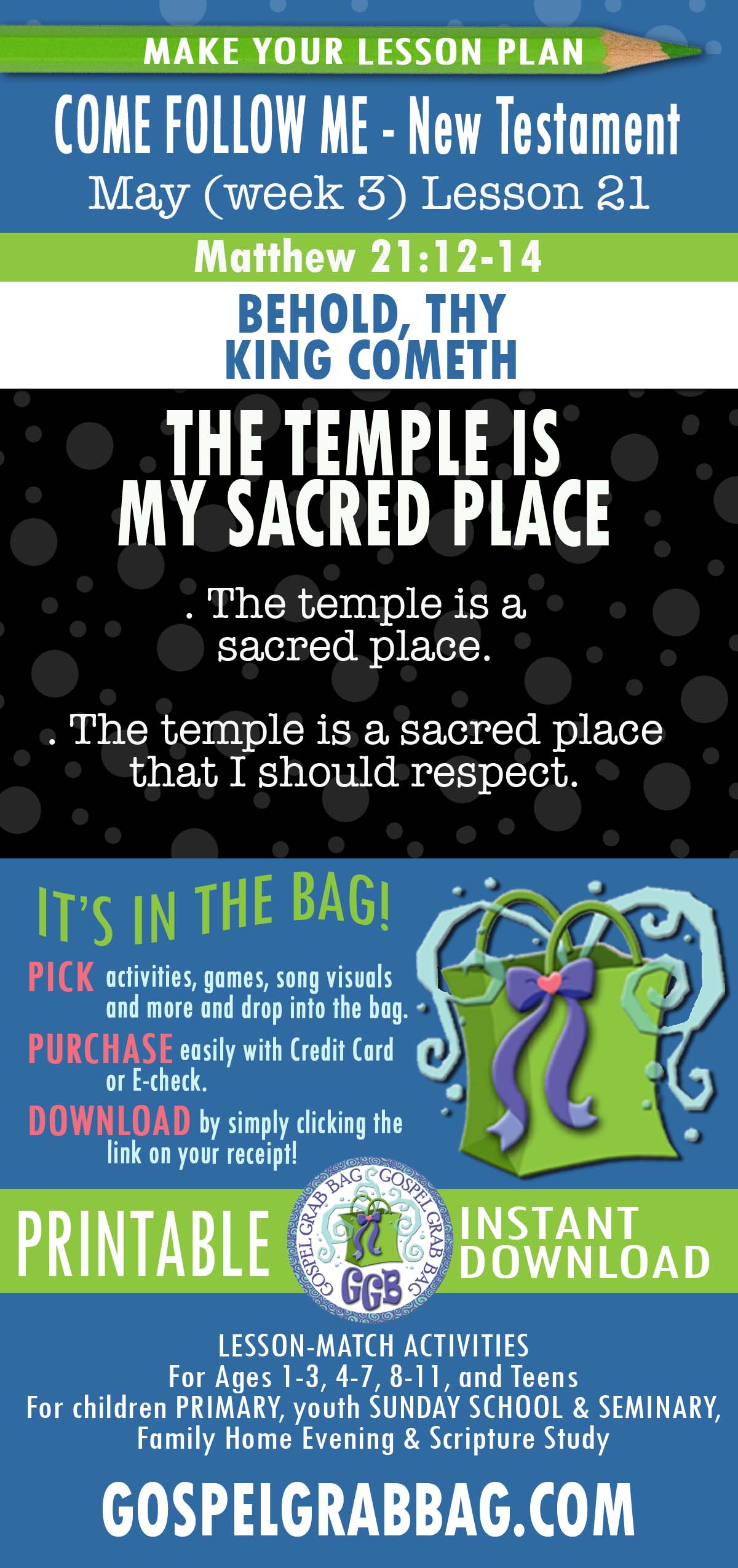 ACTIVITIES FOR “Behold, Thy King Cometh”