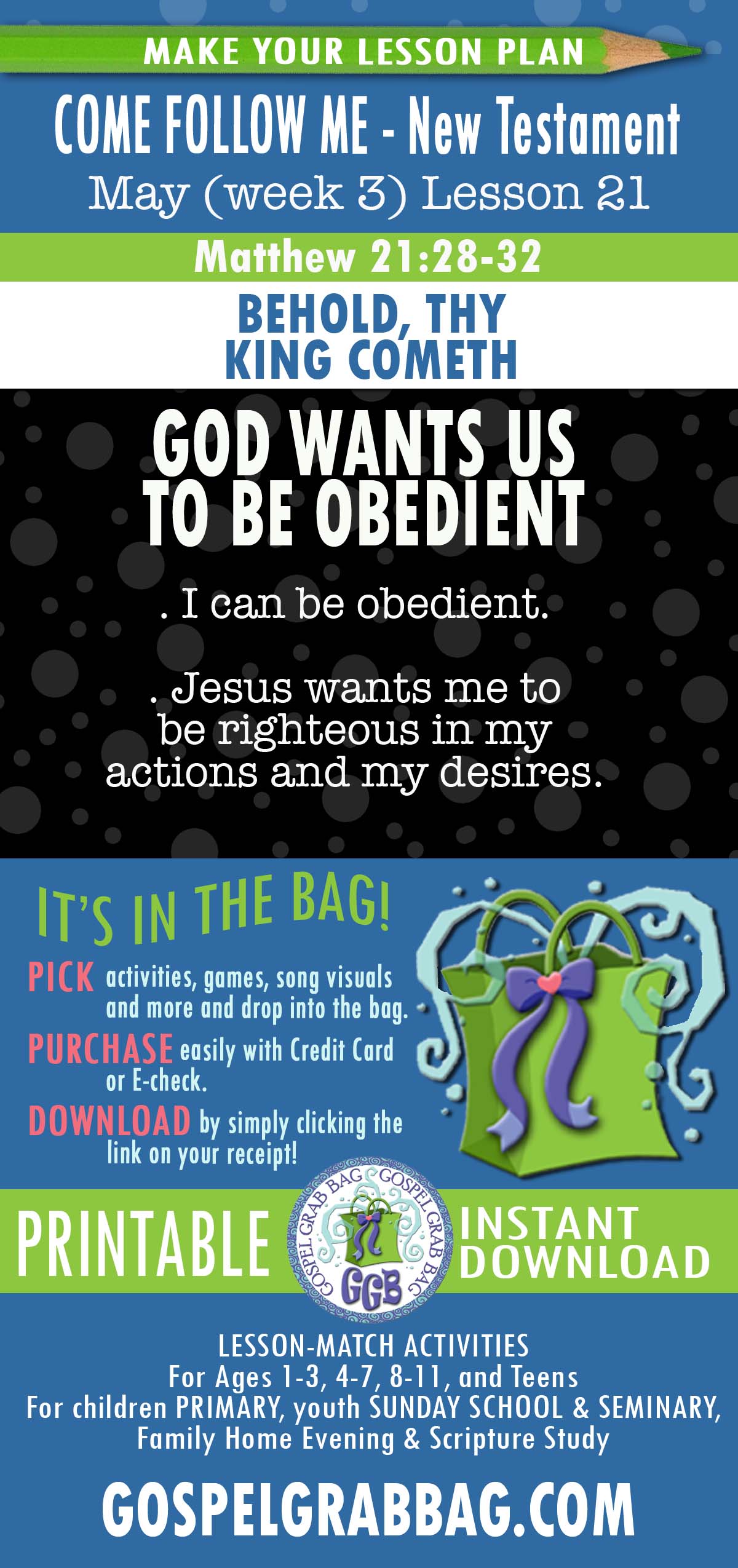 ACTIVITIES FOR “Behold, Thy King Cometh”