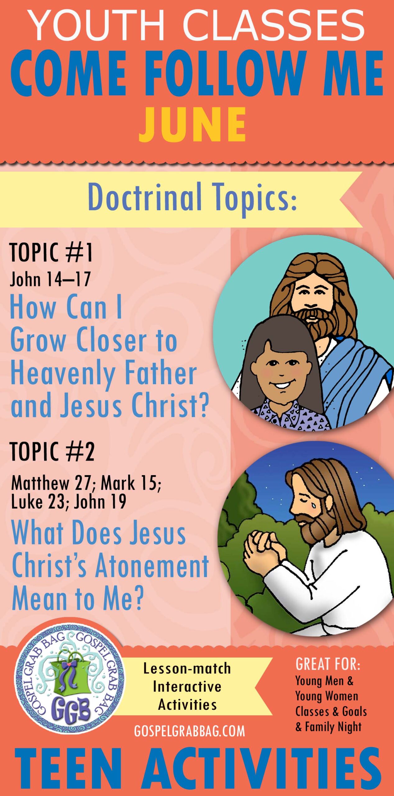 SUNDAY SCHOOL Youth Come Follow Me Activities - June - New Testament