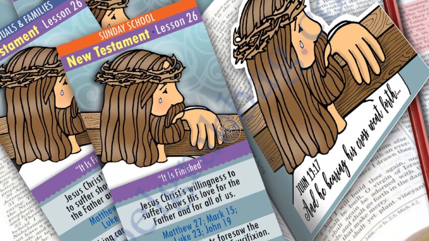 "It Is Finished" Scripture Scholars reading bookmarks and pop-ups