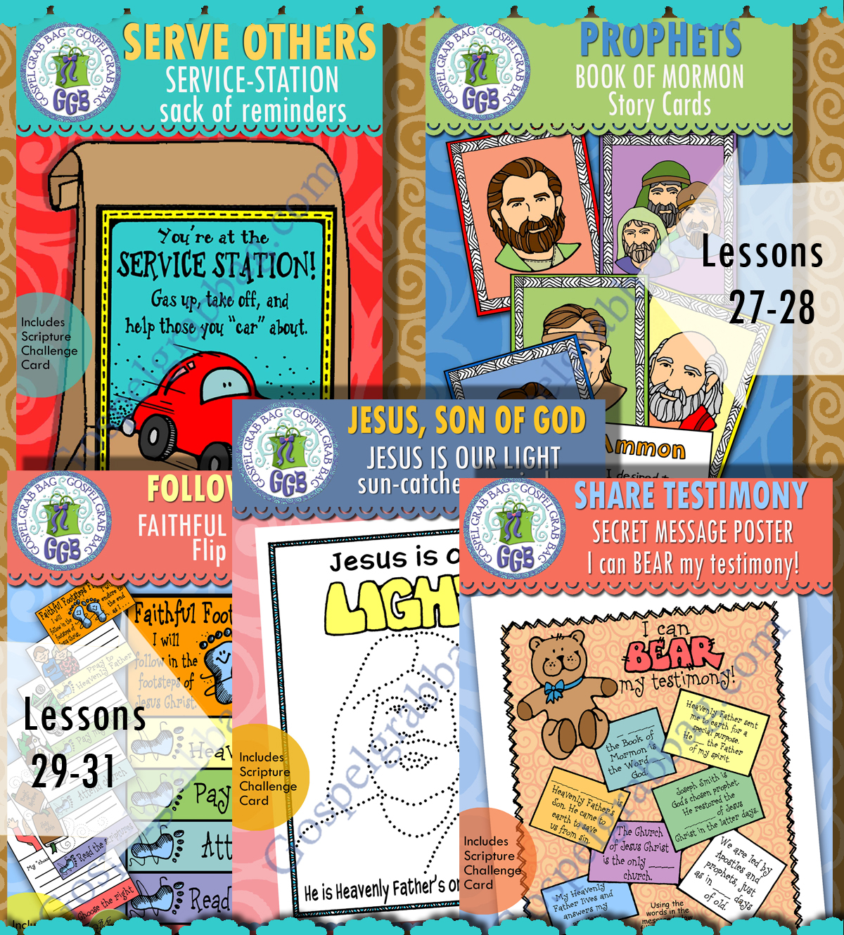 AGES 8-11 Activities for July New Testament COME FOLLOW ME weeks 1-5