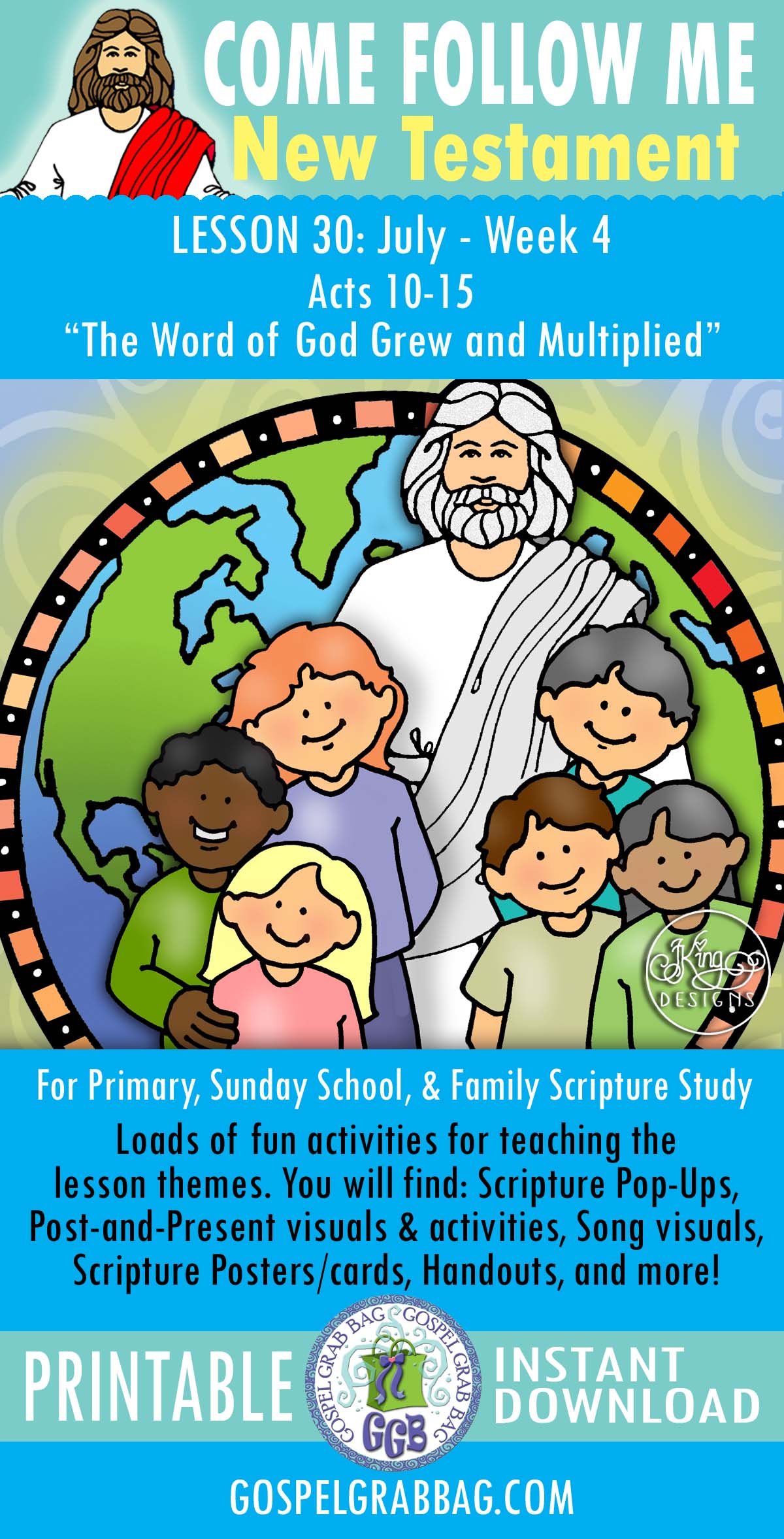 "The Word of God Grew and Multiplied" Activities for Primary Come Follow Me - New Testament JULY week 4