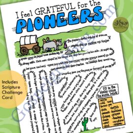 LESSON LIFESAVER Activity GRATITUDE: I Feel Grateful For Pioneers word-find puzzle