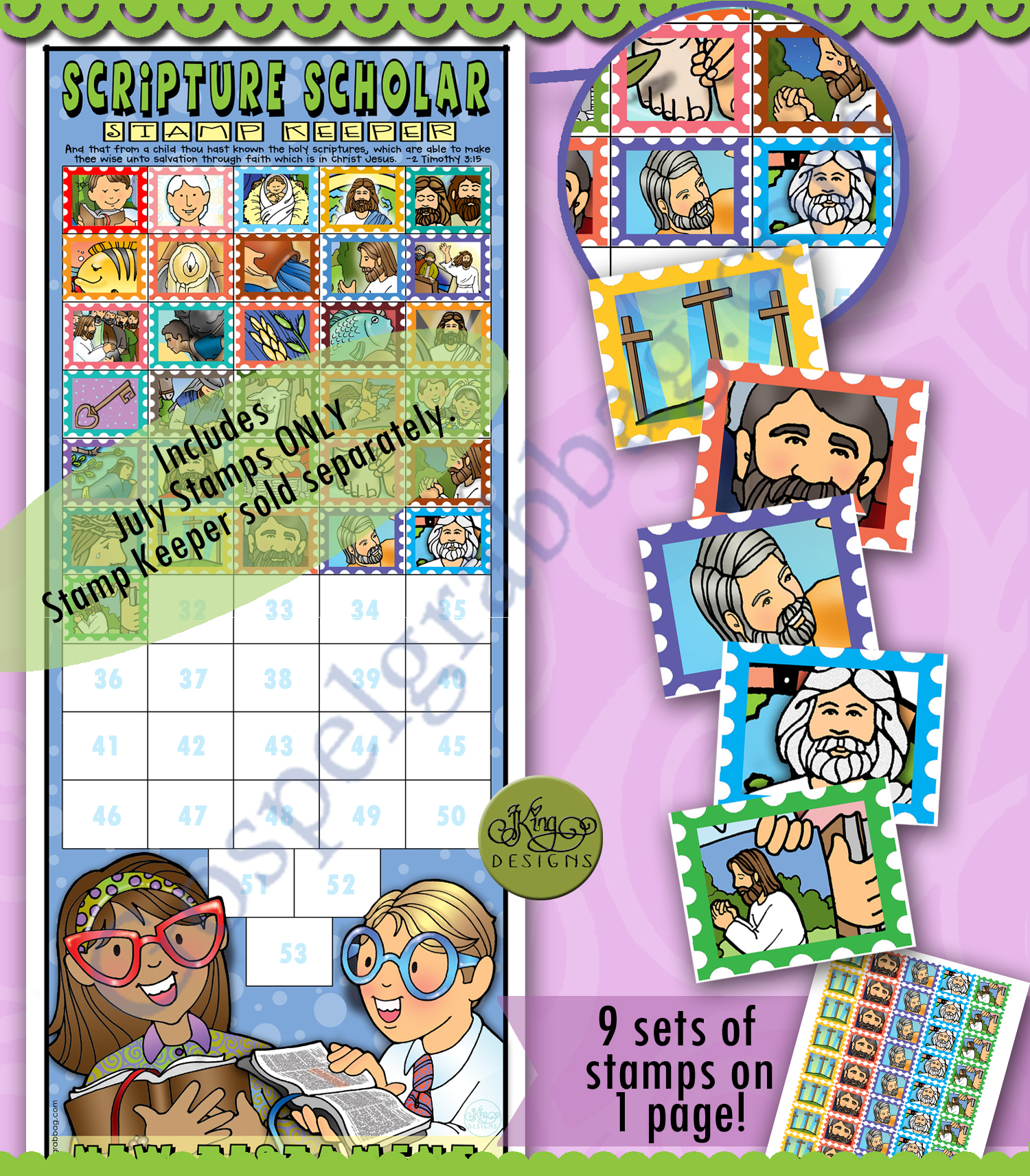 July Stamps for SCRIPTURE SCHOLARS New Testament