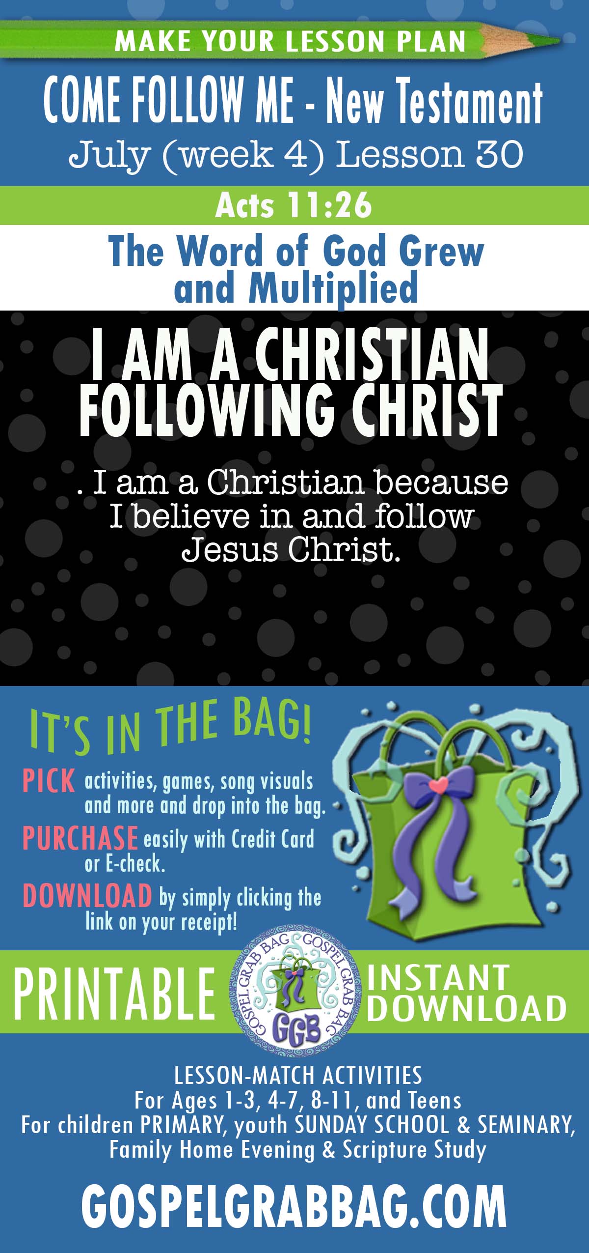 ACTIVITIES FOR “The Word of God Grew and Multiplied” COME FOLLOW ME New Testament - July