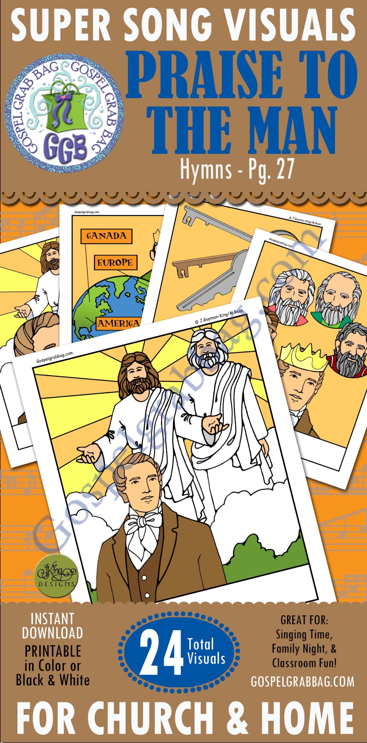 "Praise to the Man" Song Visuals for Primary Music practice songs, LDS Primary, Primary Sharing Time, Family Home Evening
