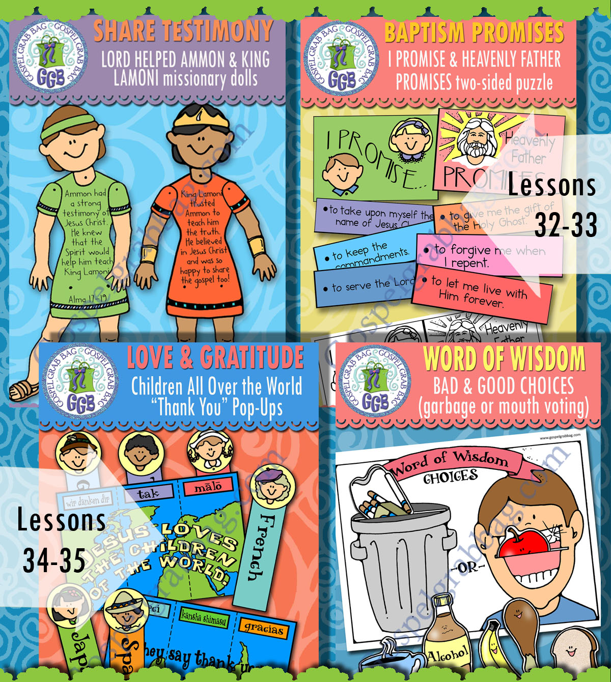 ACTIVITIES for Ages 4-7 for COME FOLLOW ME lessons for August New Testament