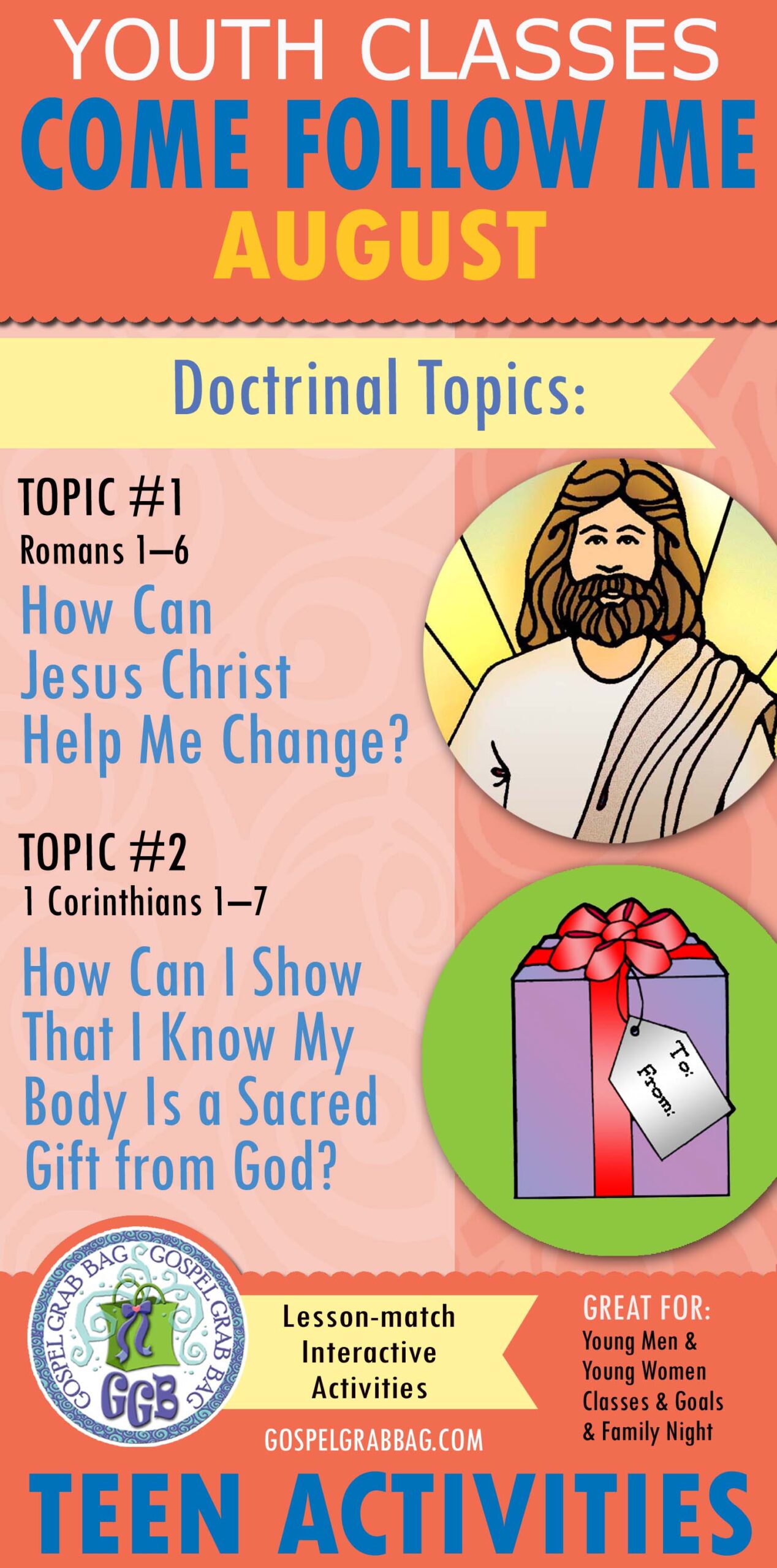 YOUTH DOCTRINAL CLASSES August 13 & 27 2023 ACTIVITIES